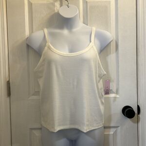 NWT Wild Fable Ribbed Tank Top White Sleeveless Basic Women’s Size 1X Plus